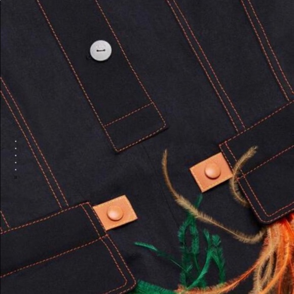 💥SOLD💥 Denim dress with ostrich feather detail - Picture 4 of 6